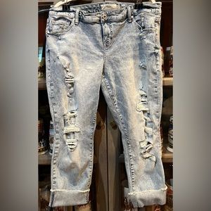 PLUS Torrid Crop Boyfriend Jeans